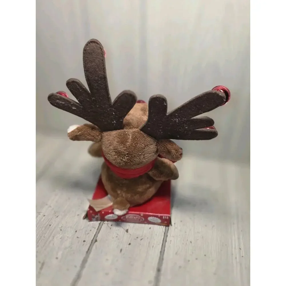 DanDee Rudolph Red Nose Reindeer Plush Light Up Sings Jingle Bells Needs Battery